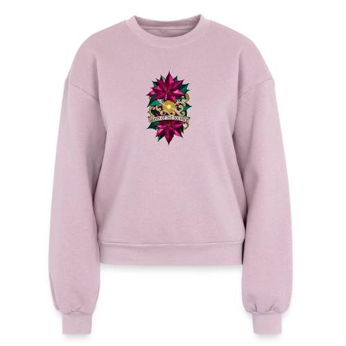 Queen of the Solstice Poinsettia T-Shirt - Women's Fleece Crewneck Sweatshirt