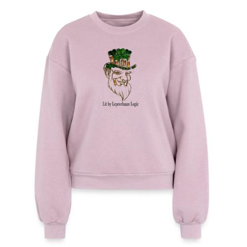 Leprechaun Lantern Mischief T-Shirt - Women's Fleece Crewneck Sweatshirt