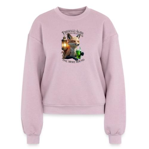 Emerald Alibi Fox Graphic Tee - Women's Fleece Crewneck Sweatshirt