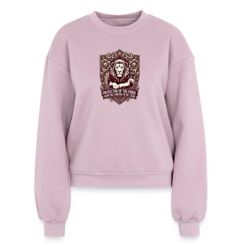 Protector of the Pride T Shirt, Sarcastic Dad Gif - Women's Fleece Crewneck Sweatshirt