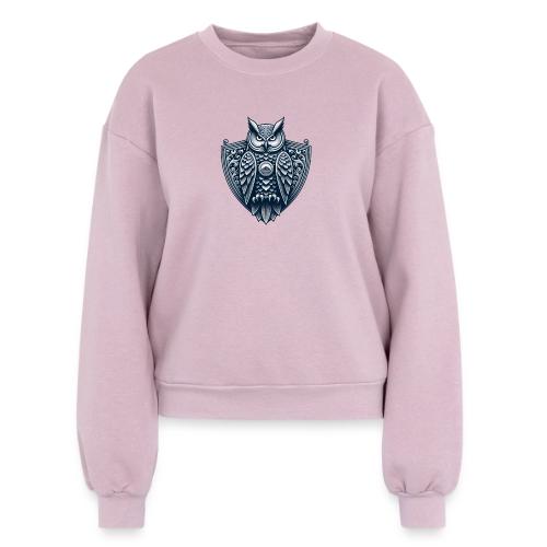 Night Watch Owl T Shirt, Sarcastic Dad Gift - Women's Fleece Crewneck Sweatshirt