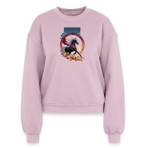 Year of the Horse Dawn T Shirt,Lunar New Year Gift - Women's Fleece Crewneck Sweatshirt