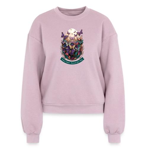 Easter Dawn's Flutter Butterfly T Shirt, Gift - Women's Fleece Crewneck Sweatshirt