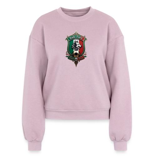Italy heritage Wolf Fury Tee, Pride Badge Gift - Women's Fleece Crewneck Sweatshirt
