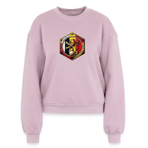 Belgium Lion Valor T-Shirt, Belgian Pride Gift - Women's Fleece Crewneck Sweatshirt