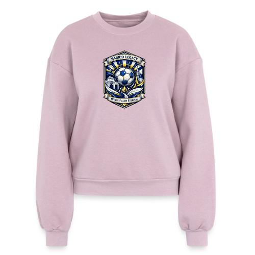 Madrid White Legacy T Shirt, Madrid Fan Gift - Women's Fleece Crewneck Sweatshirt