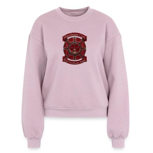Manchester Is Red T Shirt, Soccer City Pride Gift - Women's Fleece Crewneck Sweatshirt