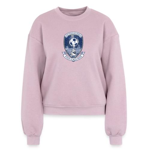 Iconic North London Soccer Emblem Art Print - Women's Fleece Crewneck Sweatshirt