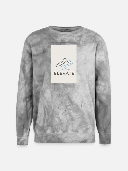 Elevate Mountain Minimal - Unisex Colorblast Crewneck Sweatshirt - smoke