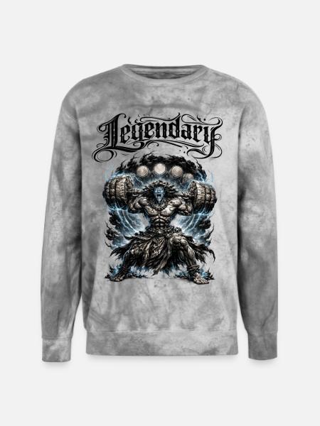 Legendary Thunderbruiser Titan  - Unisex Colorblast Crewneck Sweatshirt - smoke