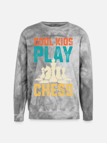 Cool Kids Play Chess - Unisex Colorblast Crewneck Sweatshirt - smoke