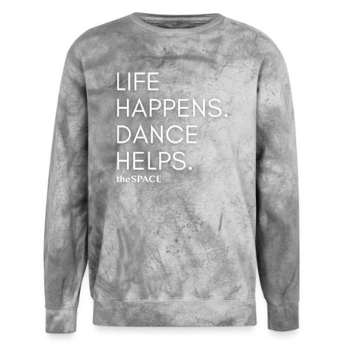 Life Happens - Unisex Colorblast Crewneck Sweatshirt