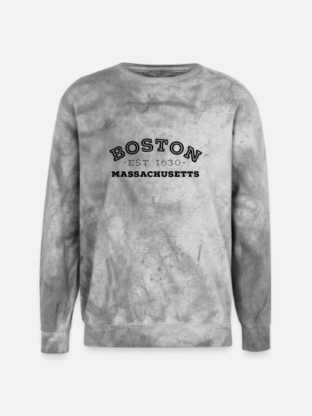 Boston Massachusetts - Unisex Colorblast Crewneck Sweatshirt - smoke