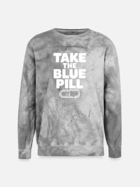 Take the Blue Pill - Unisex Colorblast Crewneck Sweatshirt - smoke