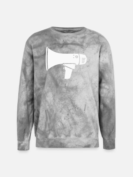 Megaphone Protest Internet Shout - Unisex Colorblast Crewneck Sweatshirt - smoke