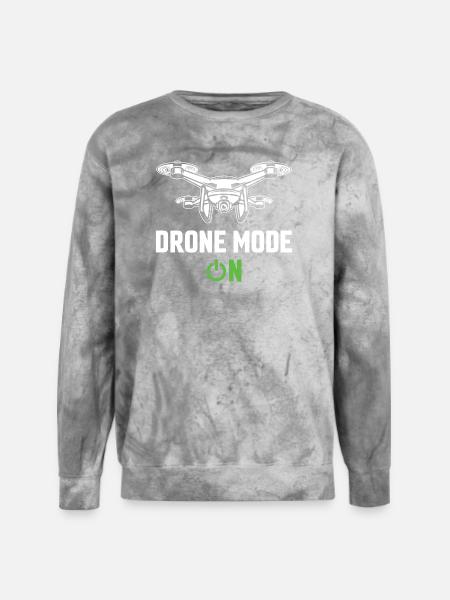 Drone Mode: On - Unisex Colorblast Crewneck Sweatshirt - smoke
