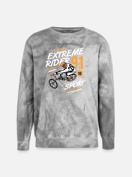 Extreme Rider 91 BMX - Unisex Colorblast Crewneck Sweatshirt - smoke