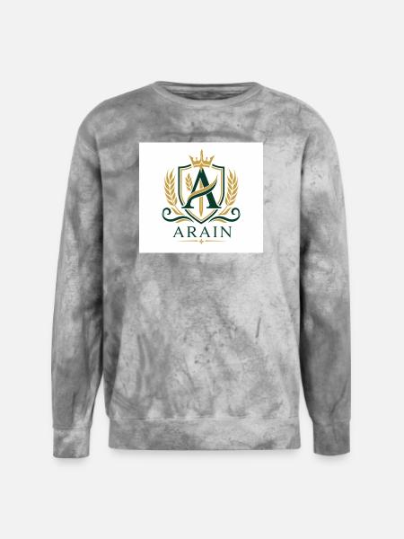 Arain Pride - Premium Punjabi Heritage Graphic - Unisex Colorblast Crewneck Sweatshirt - smoke