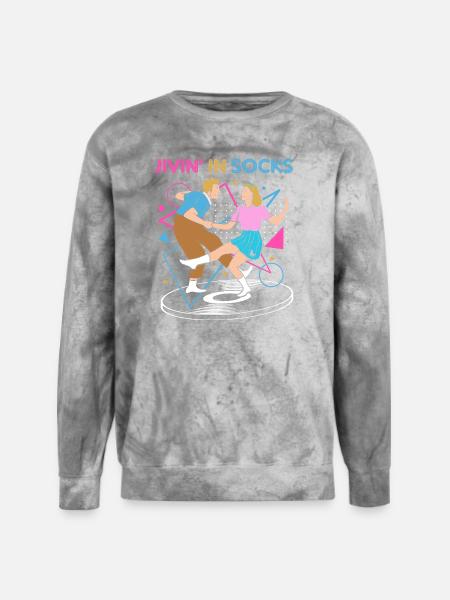 Dance Party 50s Sock Hop - Unisex Colorblast Crewneck Sweatshirt - smoke