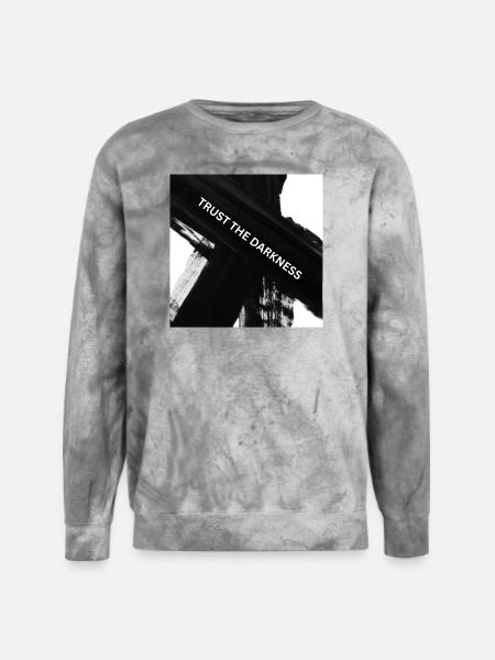 Trust the Darkness - Unisex Colorblast Crewneck Sweatshirt - smoke
