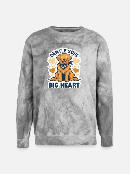 Gentle Soul Big Heart - Unisex Colorblast Crewneck Sweatshirt - smoke