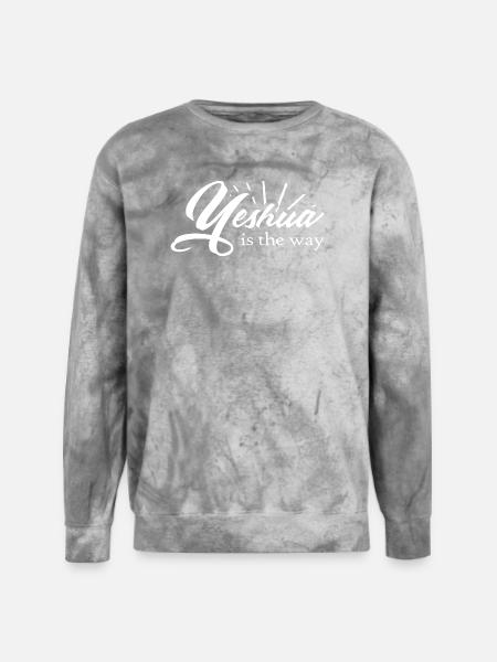 Yeshua Is The Way - Unisex Colorblast Crewneck Sweatshirt - smoke