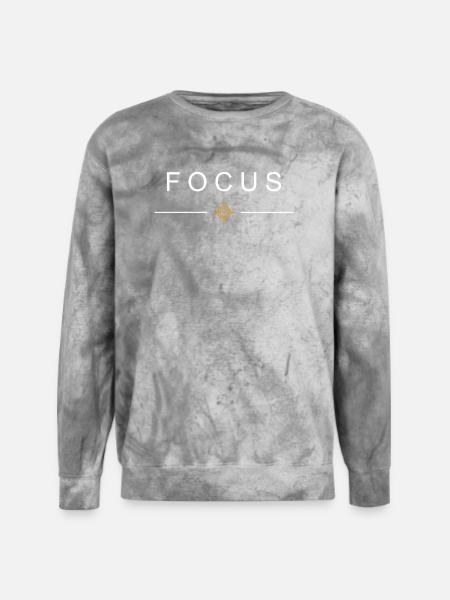 Focus Crosshair Minimal - Unisex Colorblast Crewneck Sweatshirt - smoke