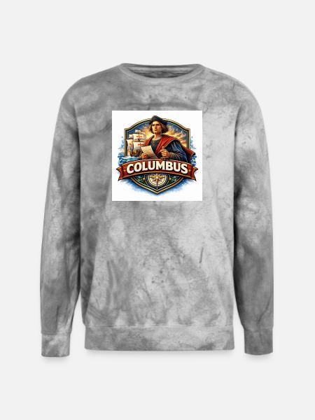 Seafaring Explorer Crest - Unisex Colorblast Crewneck Sweatshirt - smoke