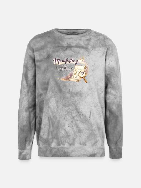 Manifesting Magic Checklist - Unisex Colorblast Crewneck Sweatshirt - smoke