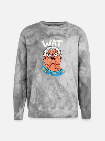 Granny Surprised - Unisex Colorblast Crewneck Sweatshirt - smoke