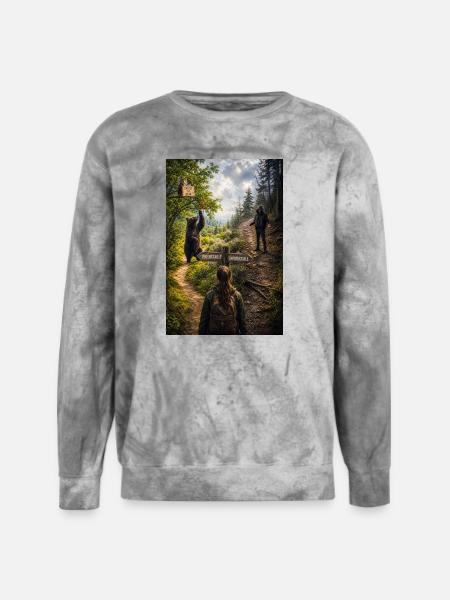 Choose the bear - Unisex Colorblast Crewneck Sweatshirt - smoke