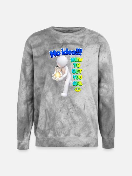 No Idea - Unisex Colorblast Crewneck Sweatshirt - smoke