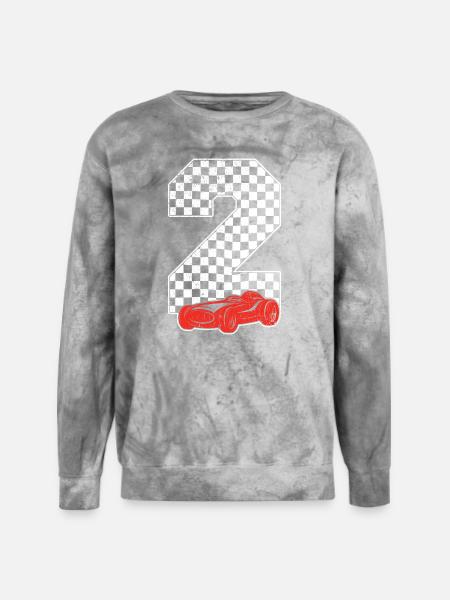 Checkerboard 2 Racecar Grid - Unisex Colorblast Crewneck Sweatshirt - smoke