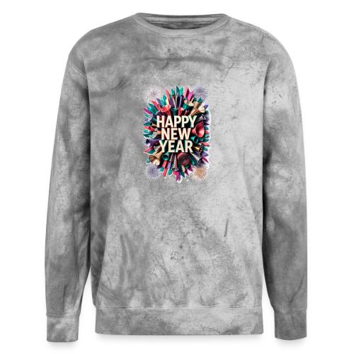 New Year's Party Horn T-Shirt - Unisex Colorblast Crewneck Sweatshirt