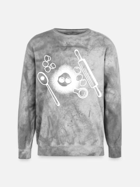 Baking Ingredients Drawing - Unisex Colorblast Crewneck Sweatshirt - smoke