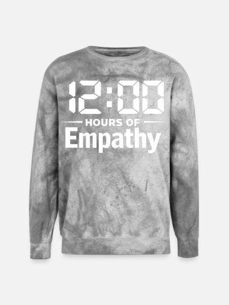 12 Hours of Empathy Aide - Unisex Colorblast Crewneck Sweatshirt - smoke