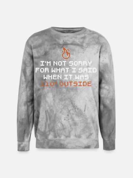 I'm Not Sorry - Unisex Colorblast Crewneck Sweatshirt - smoke