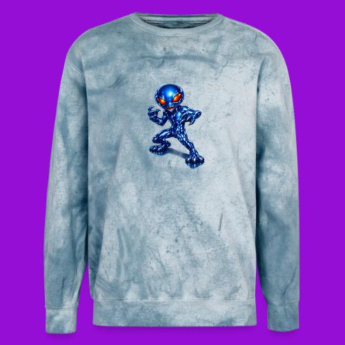 Angry Blue Alien - Unisex Colorblast Crewneck Sweatshirt