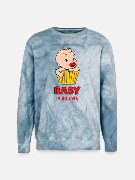 Baby in the oven - Unisex Colorblast Crewneck Sweatshirt - ocean