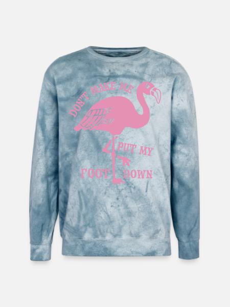 Flamingo Foot Down - Unisex Colorblast Crewneck Sweatshirt - ocean