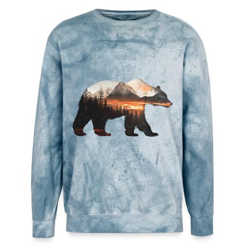 Canada Bear: fiery tones - Unisex Colorblast Crewneck Sweatshirt