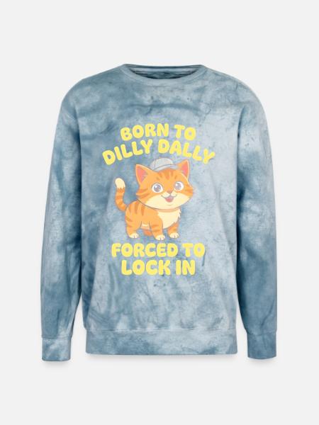 Kitty Lock-In - Unisex Colorblast Crewneck Sweatshirt - ocean
