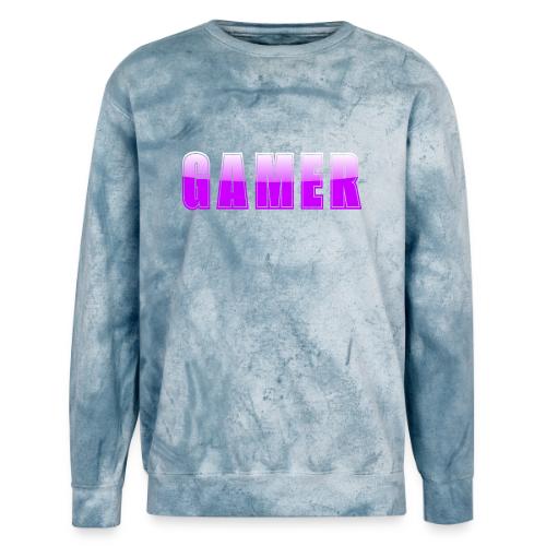 Gamer Purple Glossy Collegiate Design - Unisex Colorblast Crewneck Sweatshirt