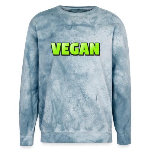 Vegan Bold Green Typography Design - Unisex Colorblast Crewneck Sweatshirt