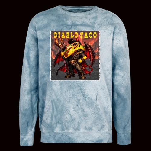 The Diablo Taco Spicy Demon Character - Unisex Colorblast Crewneck Sweatshirt