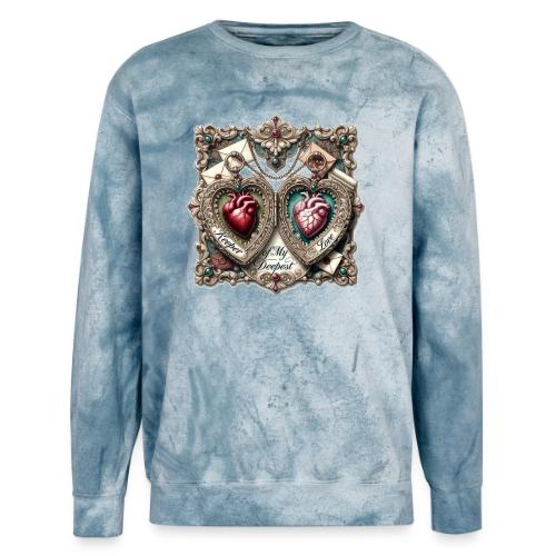 Keeper of My Deepest Love Victorian Locket T-Shirt - Unisex Colorblast Crewneck Sweatshirt