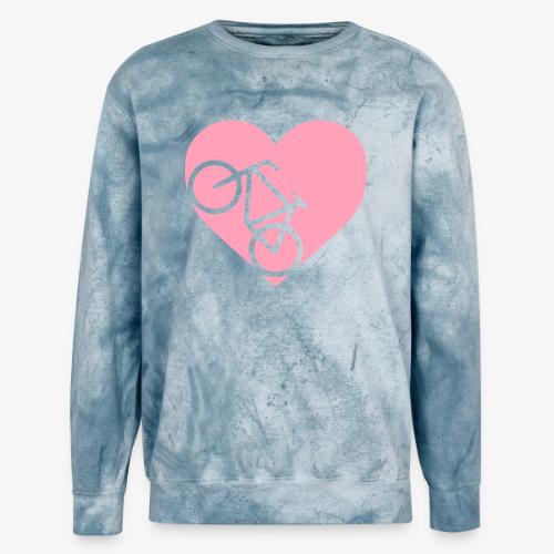 heart_bicycle_cutout - Unisex Colorblast Crewneck Sweatshirt
