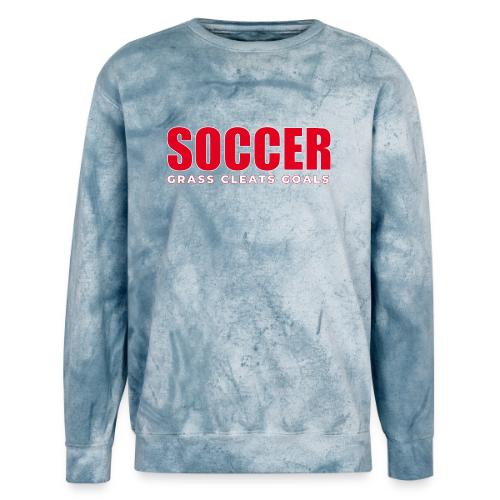 Soccer Grass Cleats Goals Typography Design - Unisex Colorblast Crewneck Sweatshirt