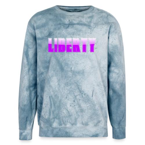 Liberty Typography Graphic Design - Unisex Colorblast Crewneck Sweatshirt
