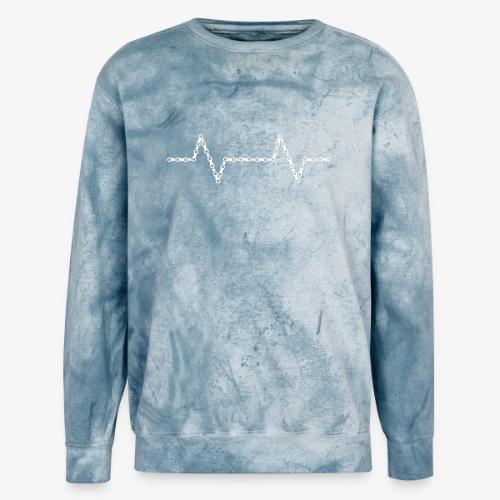 Bike Chain Heartbeat - Unisex Colorblast Crewneck Sweatshirt